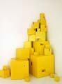 Yellow cubes (installation) wood, acrylic, photograph 1993
