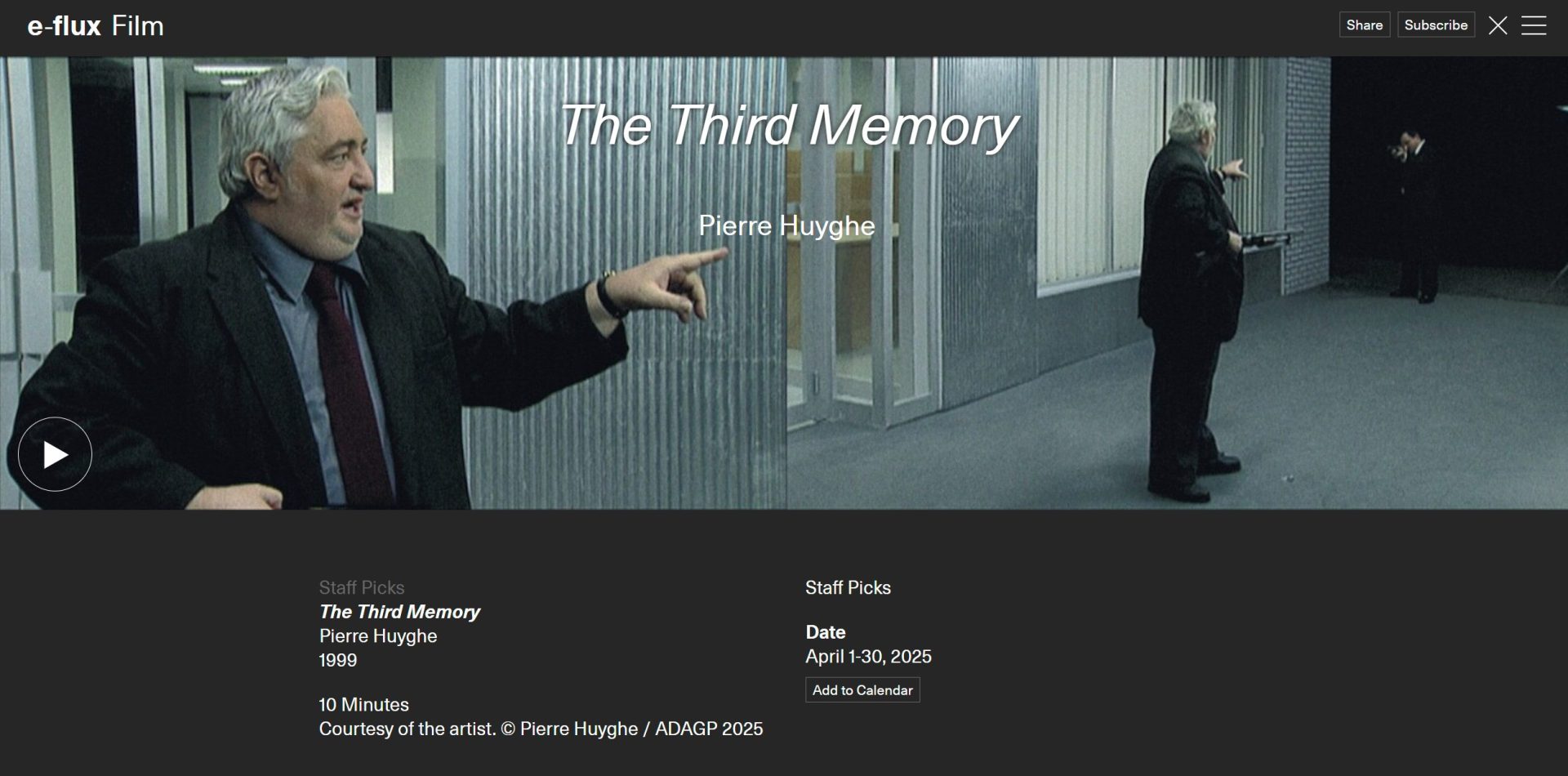 原ちけい｜Pierre Huyghe, The Third Memory
