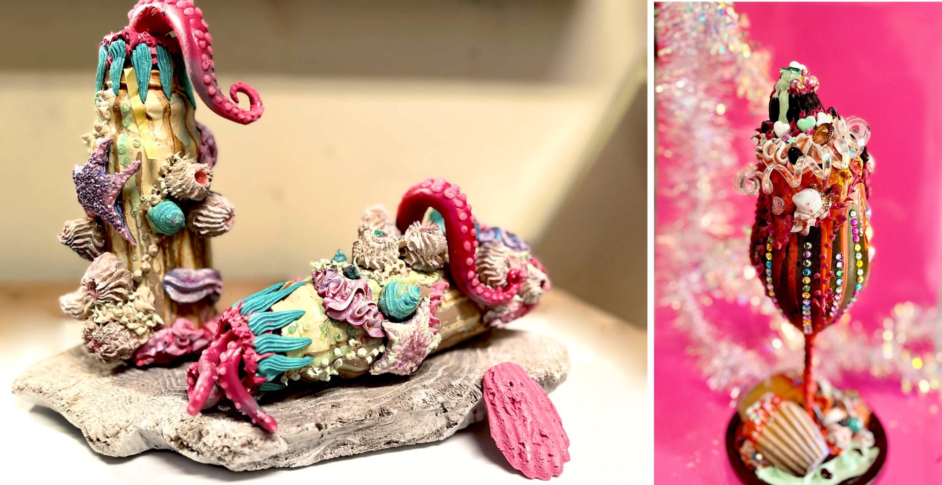 企画展「パティスリーmarimoのお茶会へようこそ～チョコミント色の波間に漂う～」